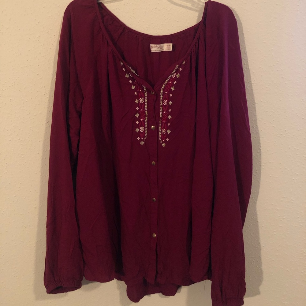Red blouse